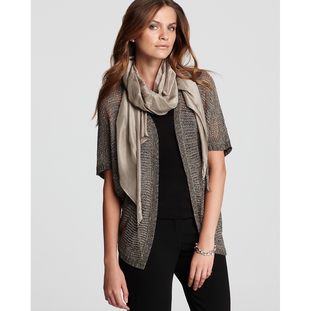 EileenFisher Bronze Sparkle Oval Sweater Cardigan